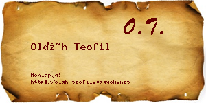 Oláh Teofil névjegykártya